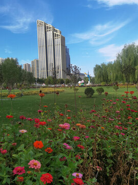 蘭州馬拉松公園景色