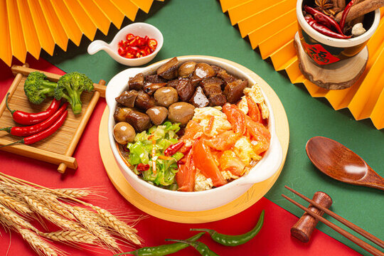 一葷兩素蓋飯