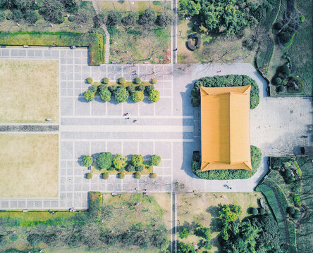 鳥(niǎo)瞰江蘇南京明故宮遺址公園