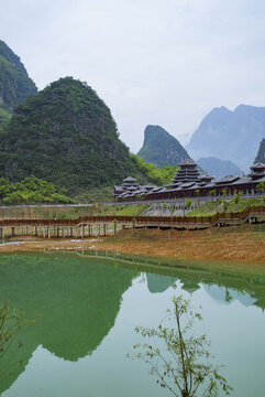 山水風(fēng)景倒影
