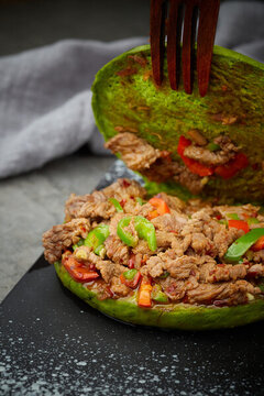 波菜肉夾饃