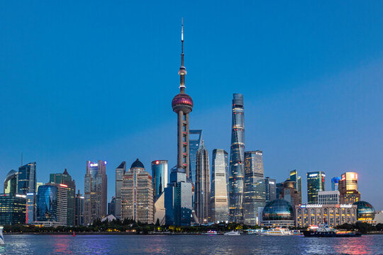 上海陸家嘴外灘東方明珠夜景