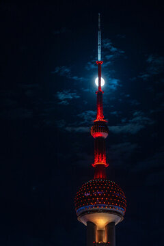 上海陸家嘴外灘東方明珠夜景