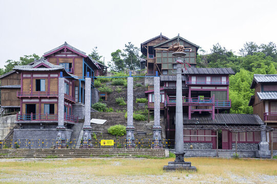 象山影視城古代碼頭建筑