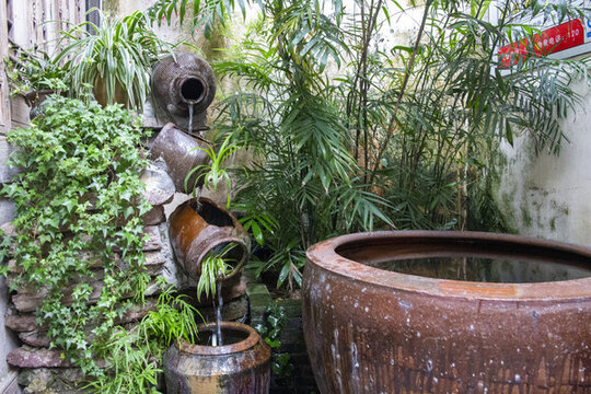 庭院家居綠植滴水造景
