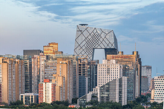 北京地標建筑國貿(mào)cbd夜景