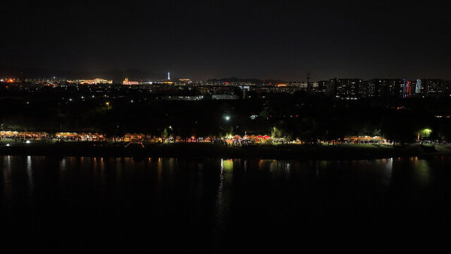 青島夜景白沙河夜景