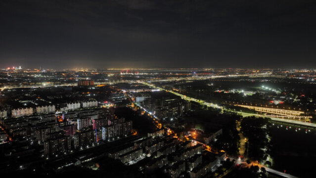 青島夜景白沙河夜景