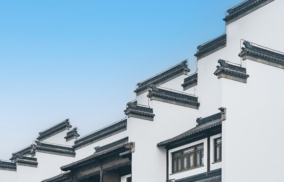南京夫子庙中式白墙建筑