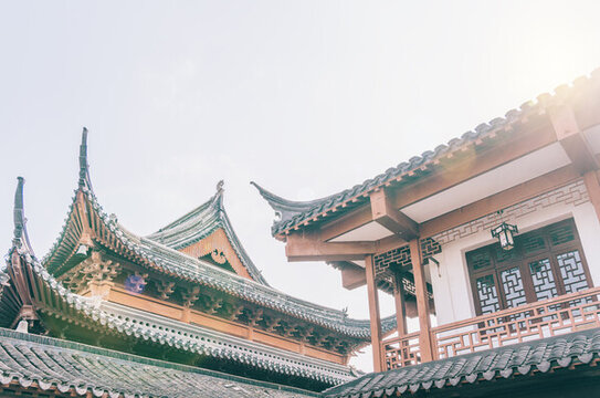 南京夫子廟中式傳統(tǒng)建筑屋頂