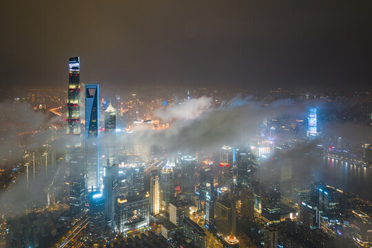 上海陆家嘴夜景金融城