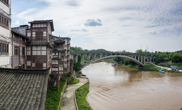 重慶銅梁安居古鎮(zhèn)河流