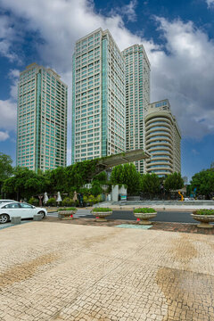 湖北武漢江灘城市景觀