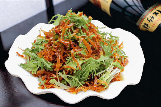 丁香魚拌苦苣花生米