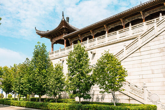 仿古建筑圓通閣一角