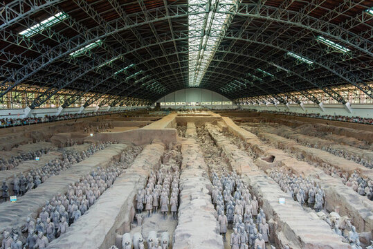 中國陜西西安秦兵馬俑一號(hào)坑