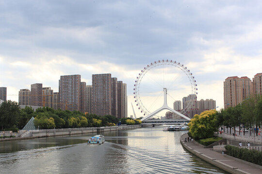 天津之眼摩天輪全景