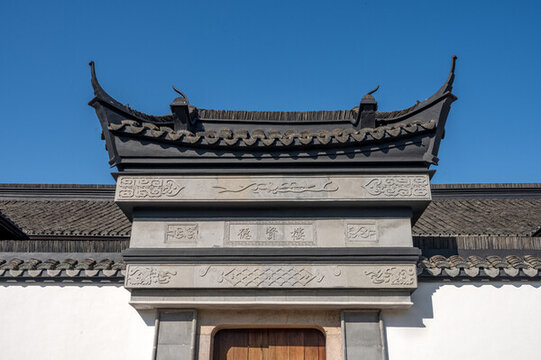 徽派建筑門樓特寫