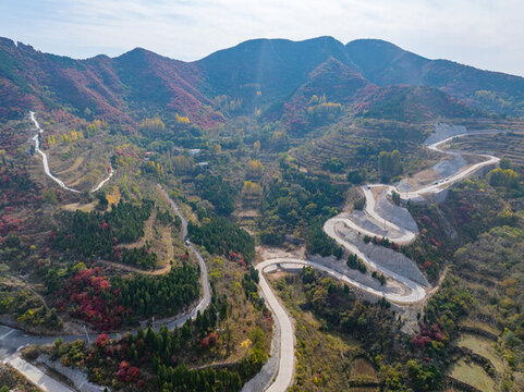 濟(jì)南彩石劈山紅葉