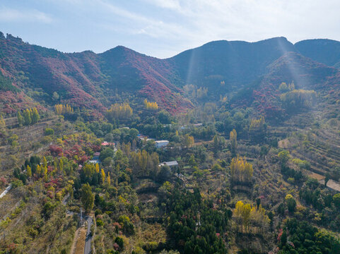 濟(jì)南彩石劈山紅葉