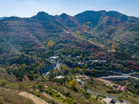 濟(jì)南彩石劈山紅葉