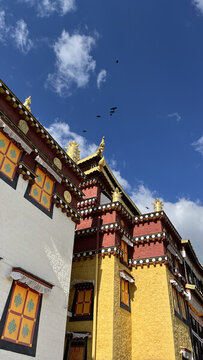 松贊林寺建筑墻體
