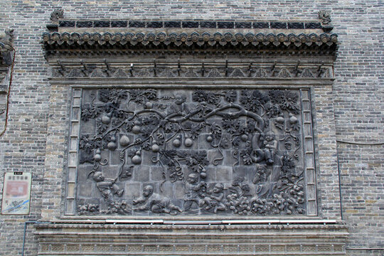 砖雕传统文化祥瑞场景