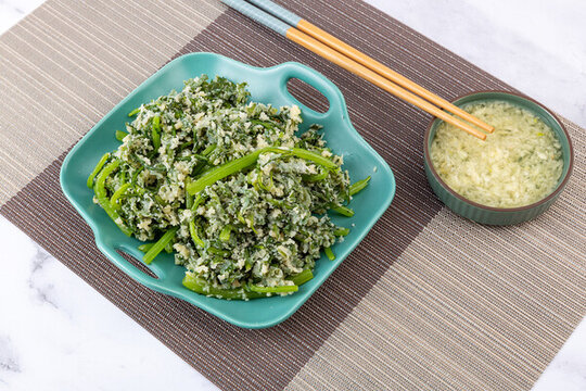 蒸菜蒸茼蒿