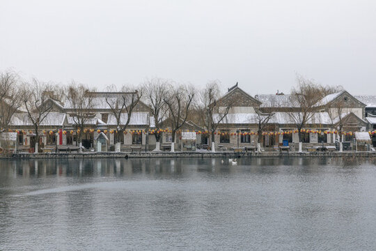 山東濟南百花洲雪景
