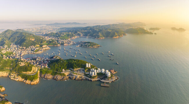 航拍浙江溫州石塘半島