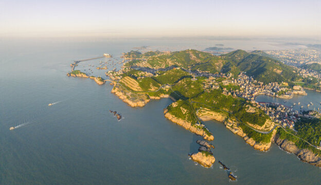 航拍浙江溫州石塘半島