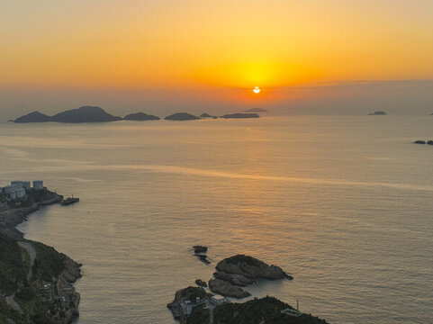 中國浙江溫州石塘半島海上日出
