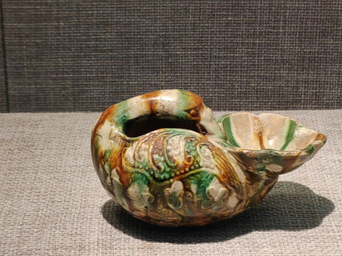三彩鴨型杯