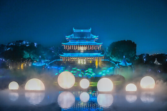 蘇州盤門建筑夜景