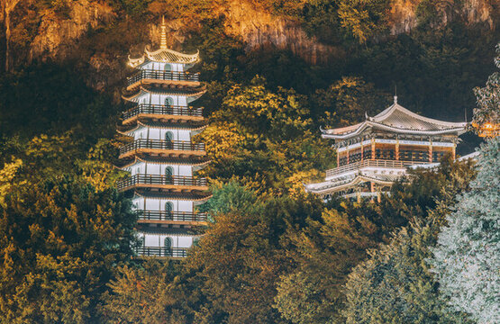 夜間的廣西柳州文廟