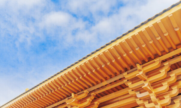 柳州文廟的榫卯結(jié)構(gòu)建筑屋頂