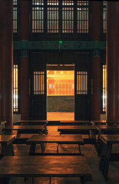 柳州文庙明伦堂中国传统建筑内