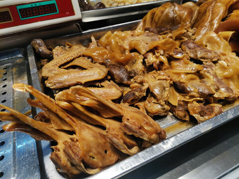 快餐燒鹵燒鴨鴨脖豬頭肉熟食店