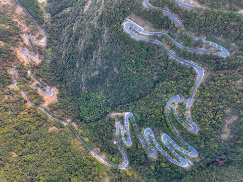 余杭王位山盤山公路航拍
