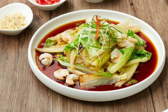 鮮蝦油醋西生菜