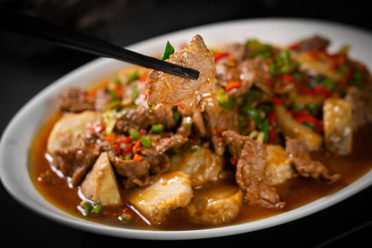芋仔炒牛肉