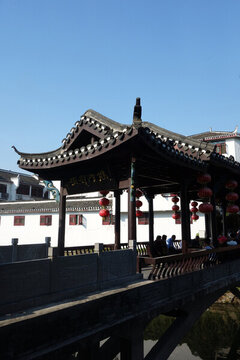 安徽合肥三河鎮(zhèn)鵲渚廊橋