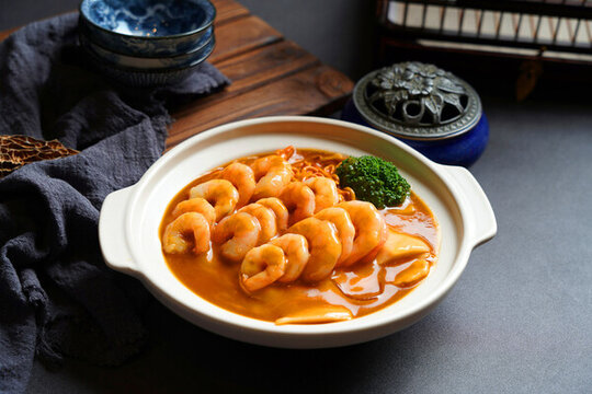 鮑汁蝦仁撈飯