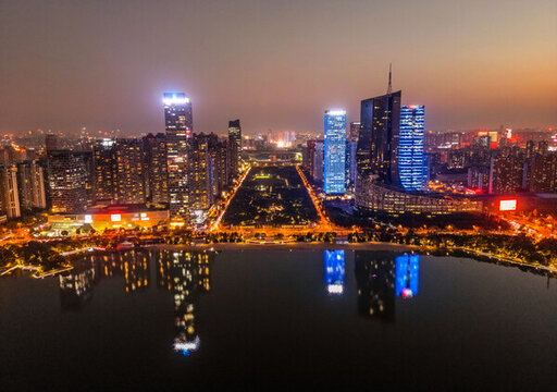 合肥天鵝湖夜景