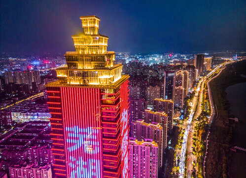 蕪湖金鷹世界中心夜景