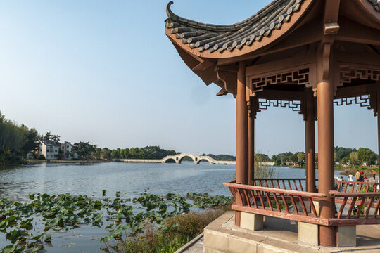 大足龍水湖濕地公園湖心亭