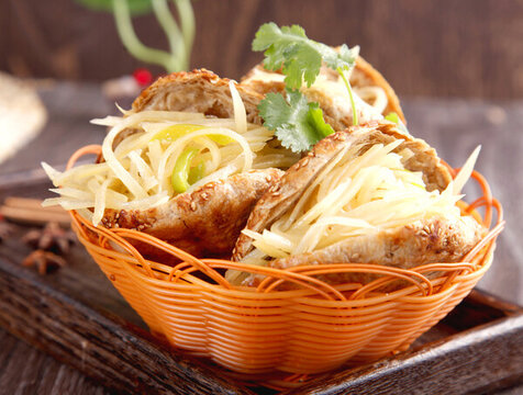 燒餅夾土豆絲