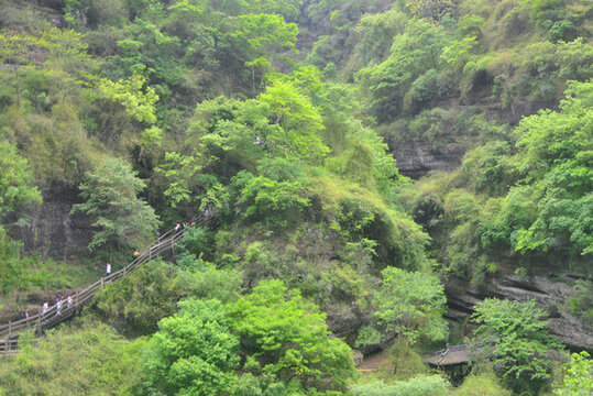 劍門關(guān)景區(qū)天梯峽登山棧道