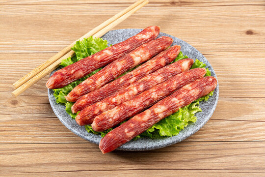 大份的干衣香腸食材