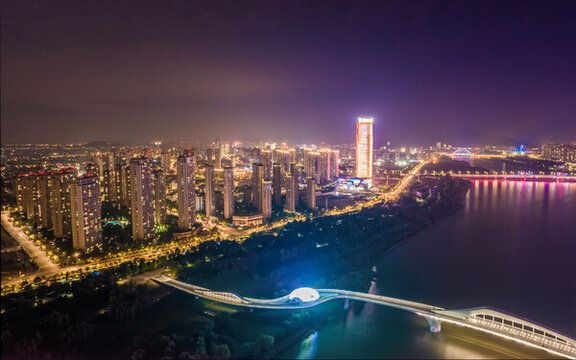 上虞夜景航拍